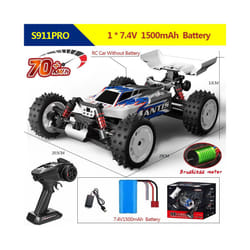 S911PRO 1:16 4WD RC Car Remote Control Cars High Speed Drift Brushless Monster Truck For Kids VS Wltoys - S911 PRO 70KM