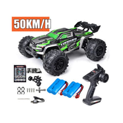 Rc Car Off Road 4x4 High Speed 75KM/H Remote Control Car With LED Headlight Brushless 4WD 1/16 Monster - 16102-GR-2B