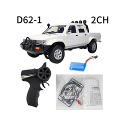1/16 Scale RC Crawler WPL Truck RTR Off-Road Pick-up Car 2.4GH Remote Control RC Rock Crawler with LED - D62-1 White 2WD