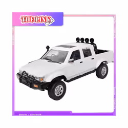 1/16 Scale RC Crawler WPL Truck RTR Off-Road Pick-up Car 2.4GH Remote Control RC Rock Crawler with LED - D62-1 White 2WD