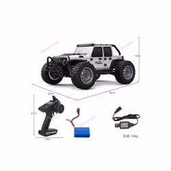 50 or 80KM/H Rc Cars 1/16 Off Drift Road 4WD with LED 2.4G Waterproof Remote Control Monster Truck for - 16103-White-1B