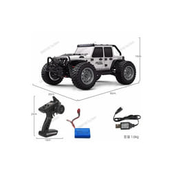 50 or 80KM/H Rc Cars 1/16 Off Drift Road 4WD with LED 2.4G Waterproof Remote Control Monster Truck for - 16103-White-1B