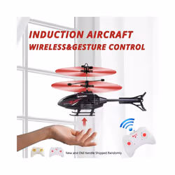 2 Channel Gesture Control Suspension Helicopter RC Remote Induction Aircraft With Charging LED Light