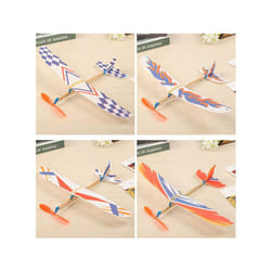 Rubber bands power planes Hand Launch Throwing Foam Inertial Glider Aircraft Outdoor Toys For Child - 1pcs Random Color