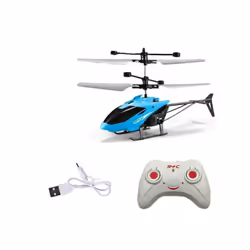 Express - Hanging helicopter with children's gesture control, RC remote sensing airplane with LED charging - Blue