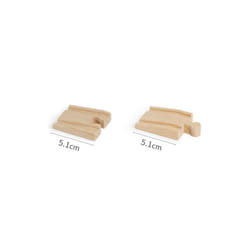 Wooden Track Accessories Beech Wood Railway Train Track Bridge Connector Toys Fit Thomas Wooden Train - 2pcs Starting track