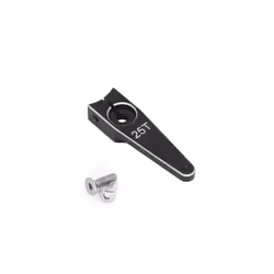 RC Aircraft Aluminum CNC Metal Steering Servo Arm Horn Inch For RC Car Servo 25T Swing Arm Parts - Black 1.0in