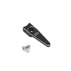 RC Aircraft Aluminum CNC Metal Steering Servo Arm Horn Inch For RC Car Servo 25T Swing Arm Parts - Black 1.0in