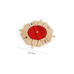 Wooden Track Accessories Beech Wood Railway Train Track Bridge Connector Toys Fit Thomas Wooden Train - 1pc Turntable
