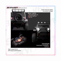 MN128 1/12 RC Car 4WD Jeep Model 2.4G Remote Control LED Light 4X4 Off Road 4WD Climbing RC Truck Electric - Grey-1B1200
