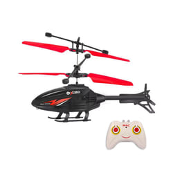Remote Control Airplane Helicopter Flying Mini Interaction Airplane Gesture Sensing Children Flashing - RC red Apache