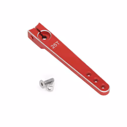RC Aircraft Aluminum CNC Metal Steering Servo Arm Horn Inch For RC Car Servo 25T Swing Arm Parts - Red 2.0in