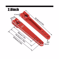 RC Aircraft Aluminum CNC Metal Steering Servo Arm Horn Inch For RC Car Servo 25T Swing Arm Parts - Red 2.0in