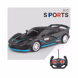 4Wd RC Car 1:18 Simulation Remote Control Racing Cars with Lights Drift Truck Radio Controlled Off Road - black blue