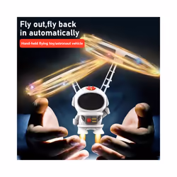 Levitating Flying Robot Infrared Induction Astronaut UFO Dron Whirling Luminescent Aircraft Hand Control - white 1