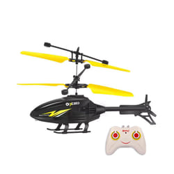 Remote Control Airplane Helicopter Flying Mini Interaction Airplane Gesture Sensing Children Flashing - RC yellow Apache