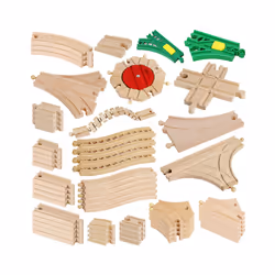 Wooden Track Accessories Beech Wood Railway Train Track Bridge Connector Toys Fit Thomas Wooden Train - 1pc T track