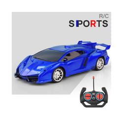 4Wd RC Car 1:18 Simulation Remote Control Racing Cars with Lights Drift Truck Radio Controlled Off Road - blue
