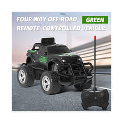 Remote-controlled off-road vehicle alloy high-speed four-wheel drive climbing and  electric car children's - green