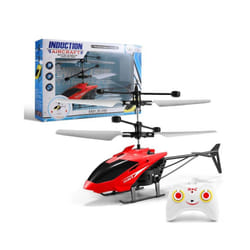 Charging Remote Control Aircraft Induction Two-Way Helicopter Indoor Suspension Anti Drop Electric Luminescence - Burgundy