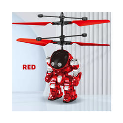 Intelligent Sensing Aircraft Mech Warrior Flying Robot Luminescent Suspension Gesture Sensing Flying - D-Red