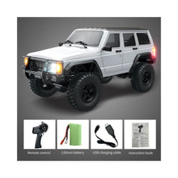 C8809 1:18 Full Scale RC Simulation Jeep Model 2.4G 4WD RC Car Motor Climbing Off-Road Model Car Toys - White-1B