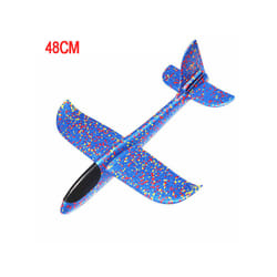 DIY Planes Hand Throw Airplane EPP Foam Launch Fly Glider Model Aircraft Outdoor Fun Toys for Children - 48cm Blue