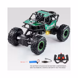 New RC Car 1:16 2WD with LED Light 2.4G 20KM/H High Speed Off-Road Climbing Remote Control Car Toy Gifts - green
