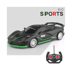 4Wd RC Car 1:18 Simulation Remote Control Racing Cars with Lights Drift Truck Radio Controlled Off Road - black green