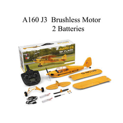 Hot Sale RC Plane RTF 2.4G Brushless Motor 3D/6G Remote Control Airplane  Wltoys A160 Upgraded J3-CUB - A160 2Batteries