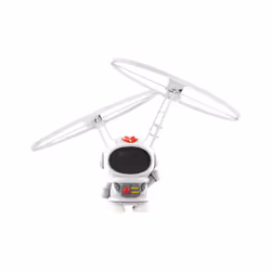 Levitating Flying Robot Infrared Induction Astronaut UFO Dron Whirling Luminescent Aircraft Hand Control - white