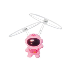 Levitating Flying Robot Infrared Induction Astronaut UFO Dron Whirling Luminescent Aircraft Hand Control - pink
