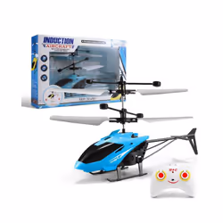 Charging Remote Control Aircraft Induction Two-Way Helicopter Indoor Suspension Anti Drop Electric Luminescence - SKY BLUE