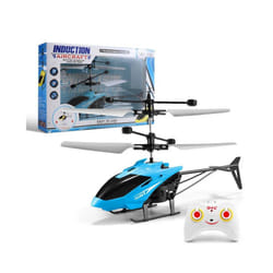 Charging Remote Control Aircraft Induction Two-Way Helicopter Indoor Suspension Anti Drop Electric Luminescence - SKY BLUE