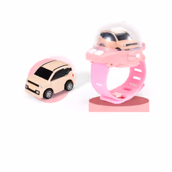 Mini Cartoon RC Small Car Analog Watch Remote Control Cute Infrared Sensing Model Charge Toys For Children - infrared Maca pi ...
