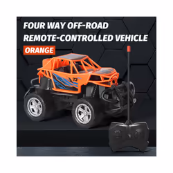 Remote control off-road climbing car four-way remote control toy off-road climbing car model boy birthday - Orange