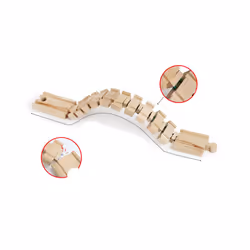 Wooden Track Accessories Beech Wood Railway Train Track Bridge Connector Toys Fit Thomas Wooden Train - 1pc Deformable track