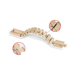 Wooden Track Accessories Beech Wood Railway Train Track Bridge Connector Toys Fit Thomas Wooden Train - 1pc Deformable track
