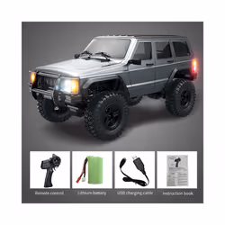 C8809 1:18 Full Scale RC Simulation Jeep Model 2.4G 4WD RC Car Motor Climbing Off-Road Model Car Toys - Grey-1B
