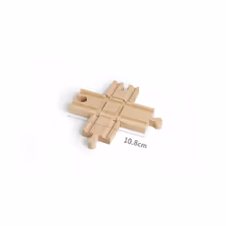 Wooden Track Accessories Beech Wood Railway Train Track Bridge Connector Toys Fit Thomas Wooden Train - 1pc cross track