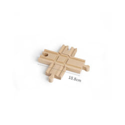 Wooden Track Accessories Beech Wood Railway Train Track Bridge Connector Toys Fit Thomas Wooden Train - 1pc cross track