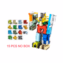 GUDI Assemble Robots Transformation Action Figure Car Model Deformation Number Letters Alphabet Math - 15pcs NO BOX