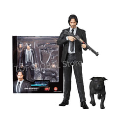 Mafex 085 JOHN WICK Chapter 2 with Dogs Action Figure Doll Horror Halloween PVC Collectible Joints Moveable - 16cm with box