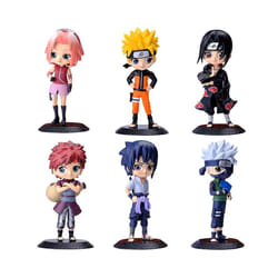 15.5cm Anime Figure Kawaii Uzumaki Hatake Kakashi Gaara Uchiha Sasuke Qposket Figural PVC Model Toys - 6Pcs