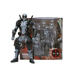 AMAZING YAMAGUCHI Deadpool 2.0 Grey Action Figure Mutants Joint Movable KAIYODO Wade SHF Model Movie - A