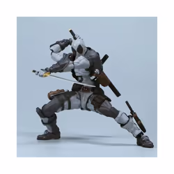 AMAZING YAMAGUCHI Deadpool 2.0 Grey Action Figure Mutants Joint Movable KAIYODO Wade SHF Model Movie - A
