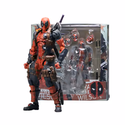 AMAZING YAMAGUCHI Deadpool 2.0 Grey Action Figure Mutants Joint Movable KAIYODO Wade SHF Model Movie - B