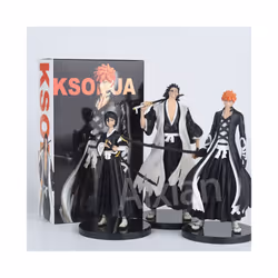 BLEACH Anime Figure Hitsugaya Toushirou Zaraki Kenpachi Kurosaki Ichigo PVC Action Figure Collectible - 3pcs B set box