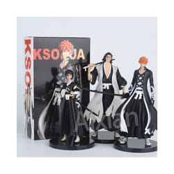 BLEACH Anime Figure Hitsugaya Toushirou Zaraki Kenpachi Kurosaki Ichigo PVC Action Figure Collectible - 3pcs B set box