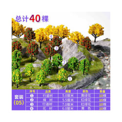 20-100pcs Model Trees Kit Train Artificial Miniature Tree Scenery Railroad Decoration Building Landscape - set05 40pcs